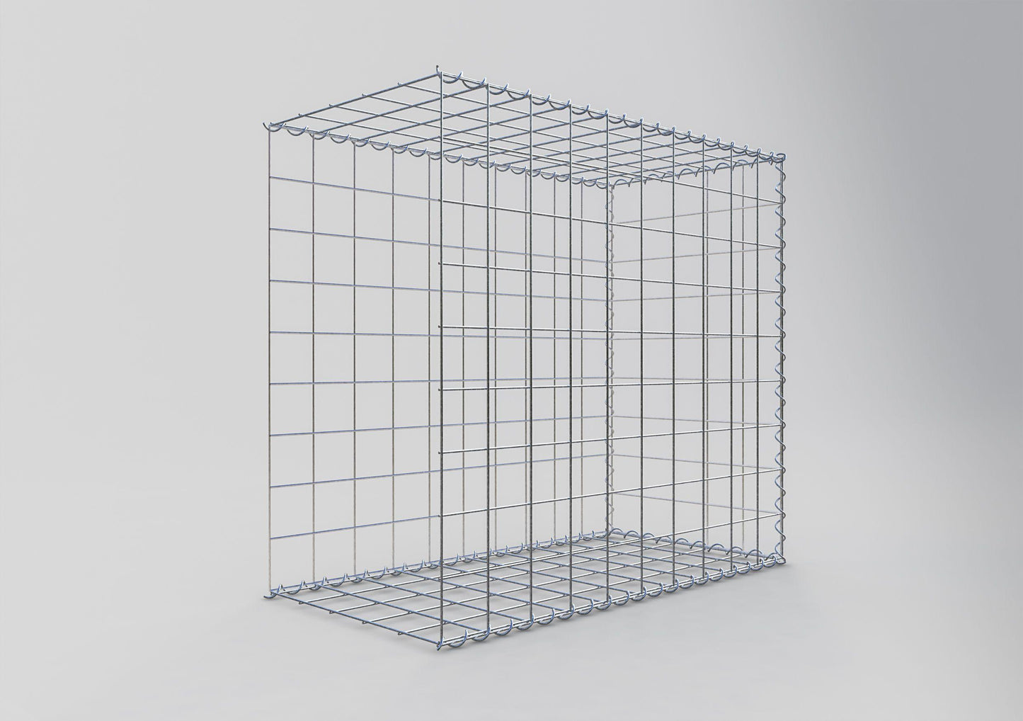 Extra gabion typ 2 100 cm x 90 cm x 50 cm (L x H x D), maskstorlek 10 cm x 10 cm, spiral