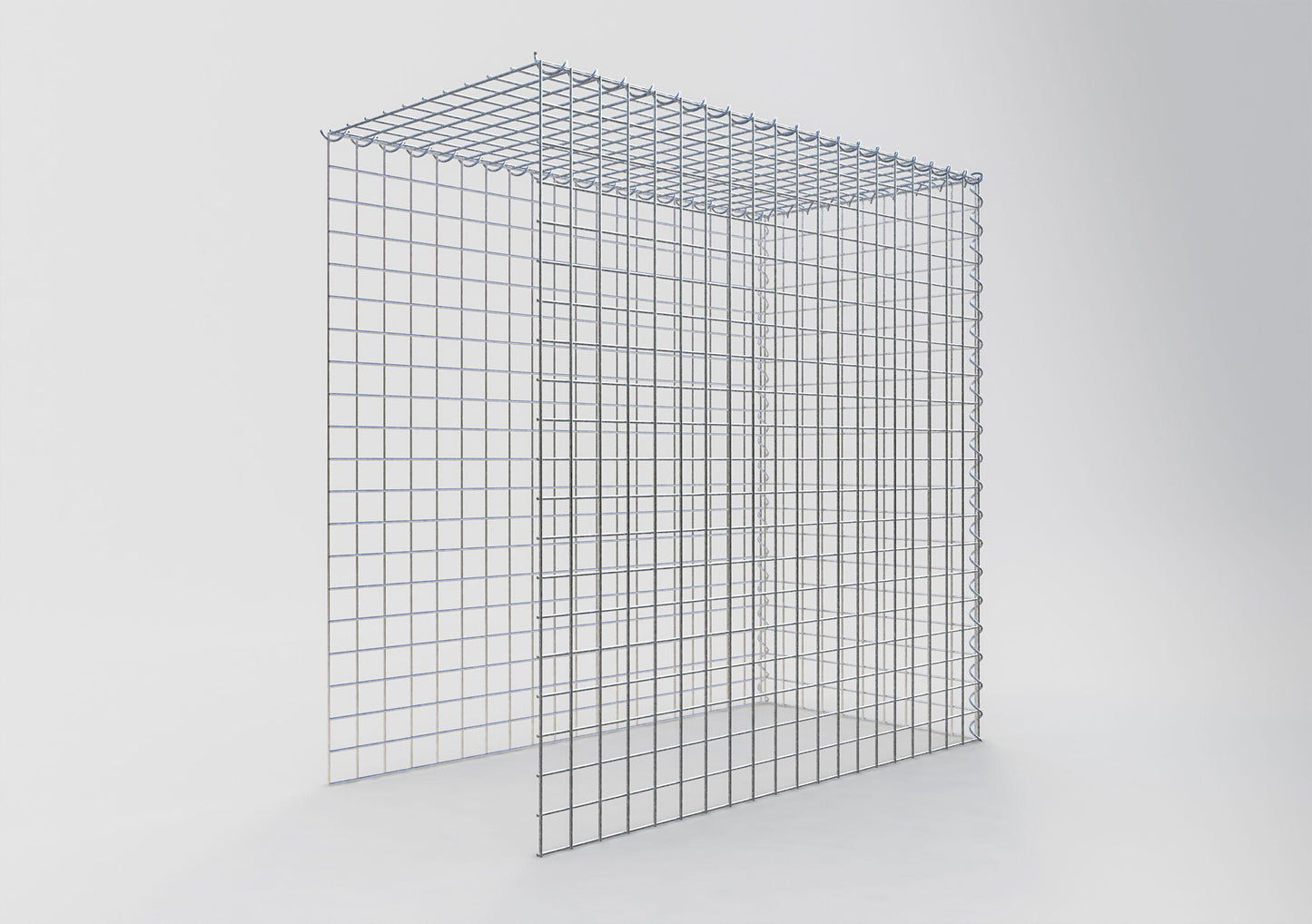 Gabbione aggiuntivo tipo 4 100 cm x 100 cm x 50 cm (L x H x P), dimensione maglia 5 cm x 5 cm, a spirale