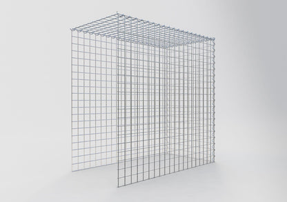 Gabbione aggiuntivo tipo 4 100 cm x 100 cm x 50 cm (L x H x P), dimensione maglia 5 cm x 5 cm, a spirale