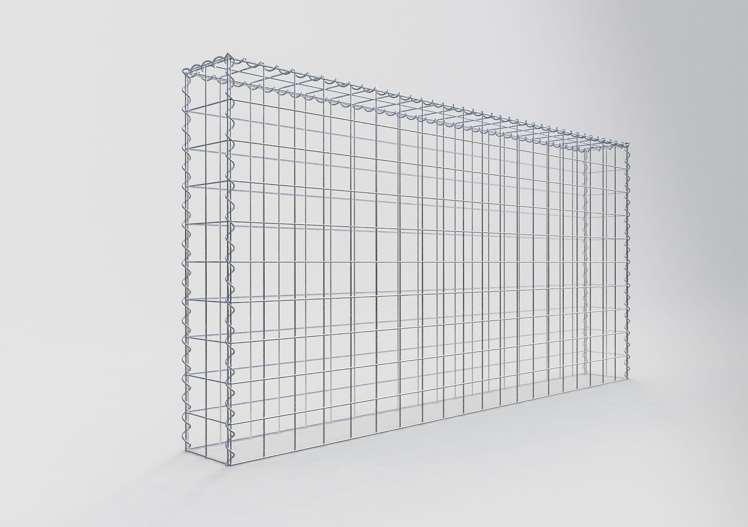 Grown-on gabion type 3 200 cm x 100 cm x 20 cm (L x H x D), mesh size 10 cm x 10 cm, spiral