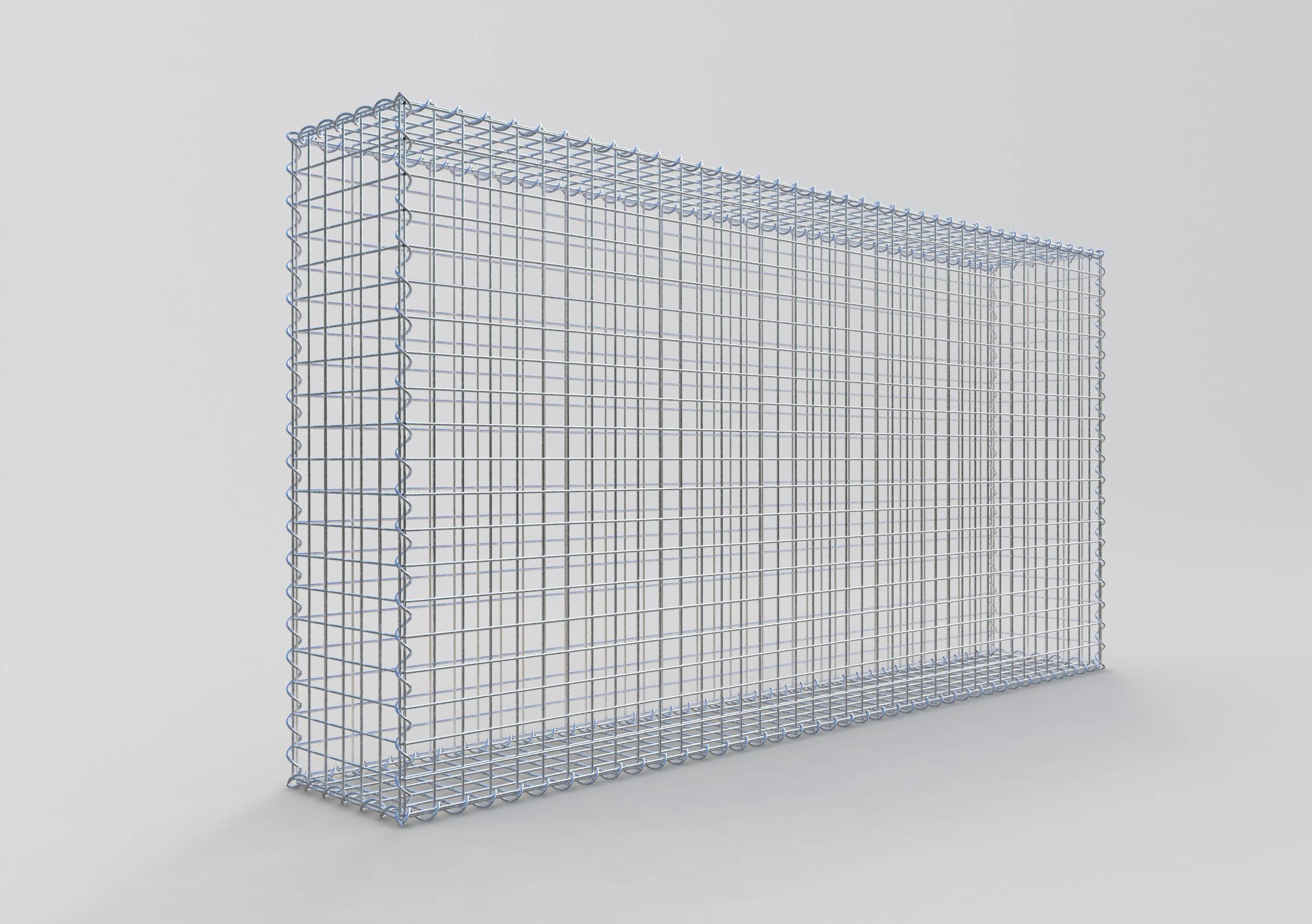 Gabion 200 cm x 100 cm x 30 cm (L x H x D), mesh size 5 cm x 5 cm, spiral