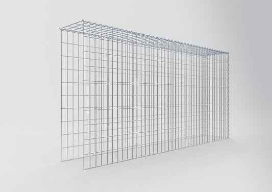 Opvokset gabion type 4 200 cm x 100 cm x 30 cm (L x H x D), maskestørrelse 5 cm x 10 cm, spiral