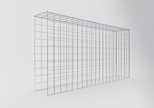 Opvokset gabion type 4 200 cm x 100 cm x 30 cm (L x H x D), maskestørrelse 10 cm x 10 cm, spiral