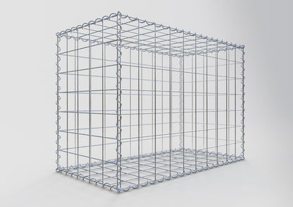 Schanskorf 100 cm x 70 cm x 50 cm (L x H x D), maaswijdte 10 cm x 10 cm, spiraalvormig