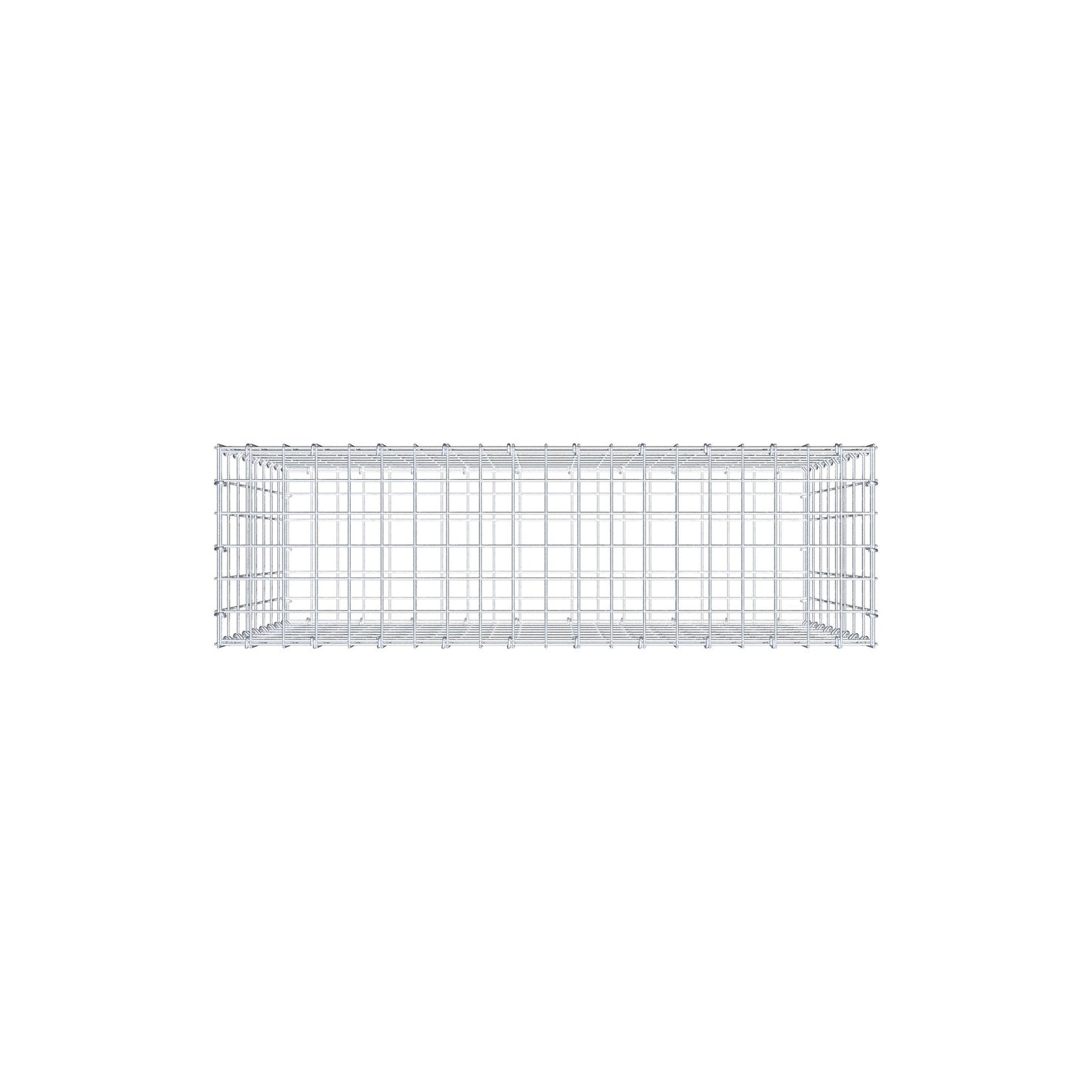 Gavión 100 cm x 80 cm x 30 cm (L x A x P), luz de malla 5 cm x 10 cm, anillo en C