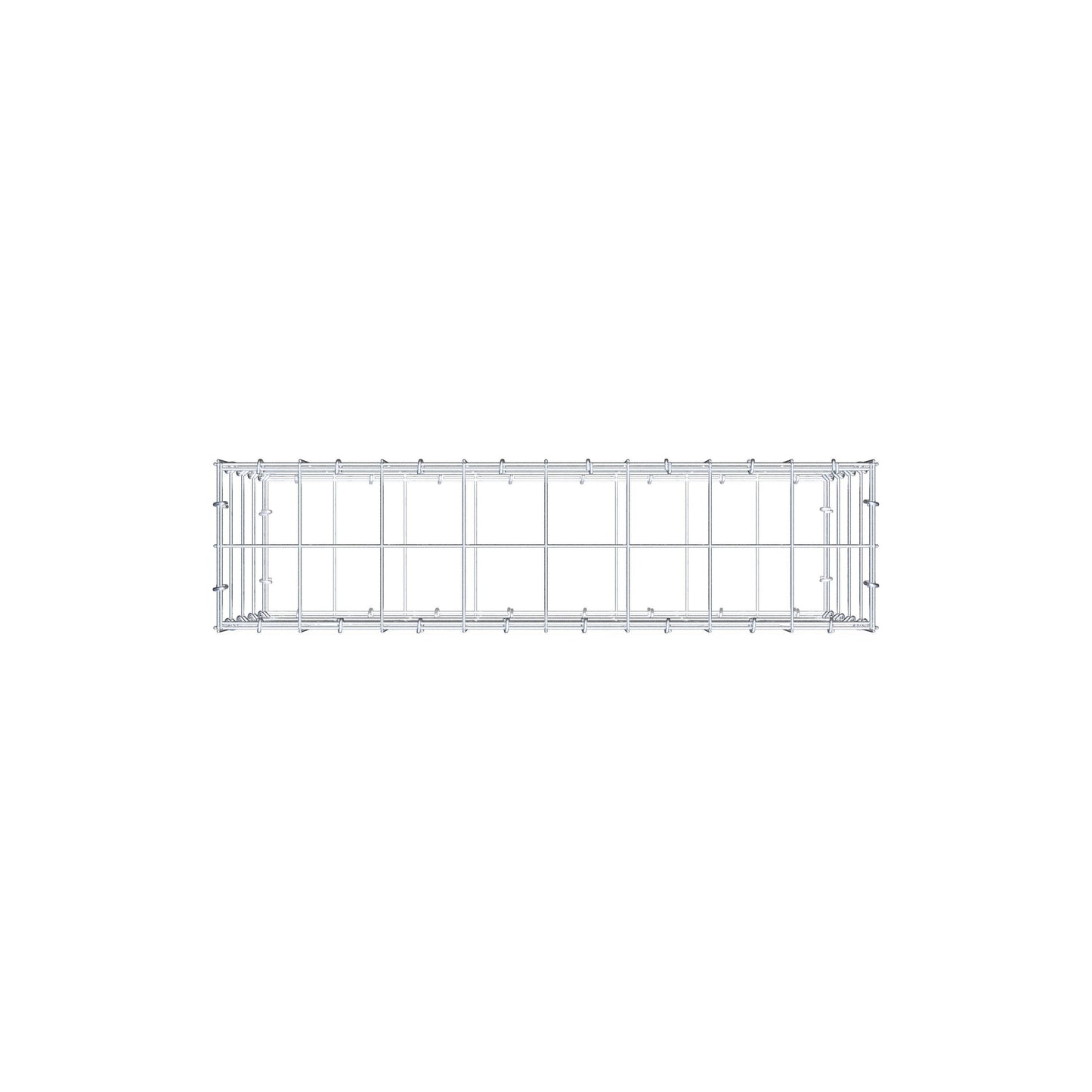 Gabbione 80 cm x 40 cm x 20 cm (L x H x P), maglia 10 cm x 10 cm, anello a C