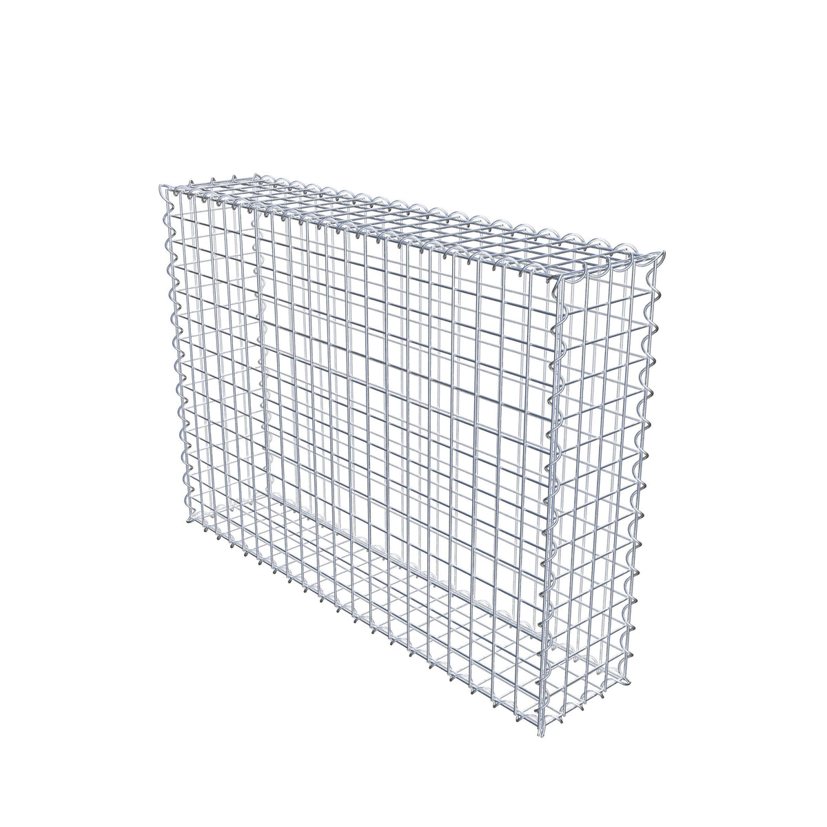 Gabion 100 cm x 70 cm x 20 cm (L x H x D), maskestørrelse 5 cm x 5 cm, spiral