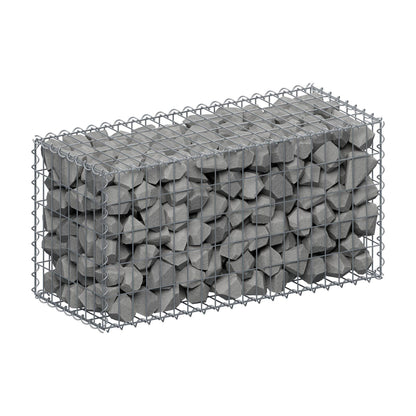 Gabion 100 cm x 50 cm x 40 cm (L x H x P), mailles 5 cm x 10 cm, spirale