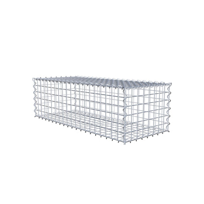 Schanskorf 100 cm x 30 cm x 40 cm (L x H x D), maaswijdte 5 cm x 5 cm, spiraalvormig