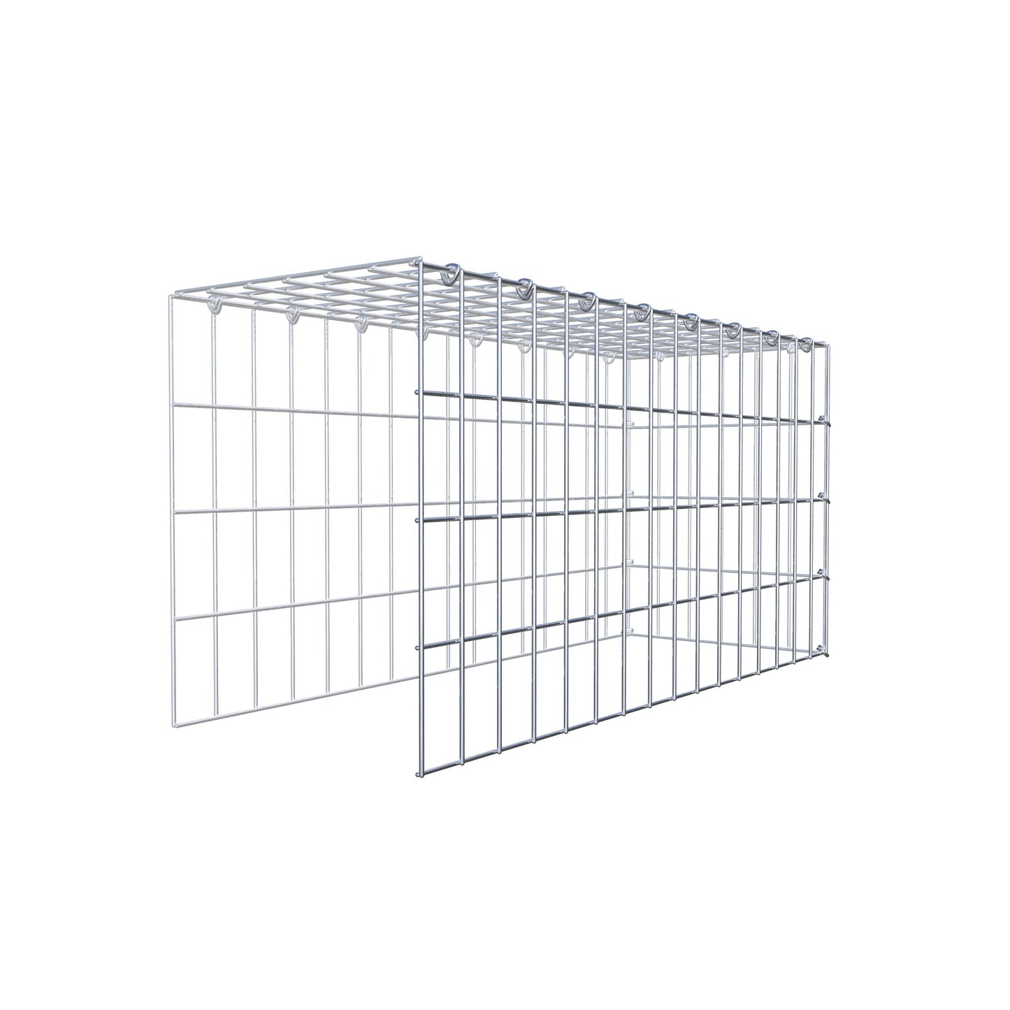 Pila adicional tipo 4 80 cm x 40 cm x 30 cm (L x A x P), malla 5 cm x 10 cm, anillo en C