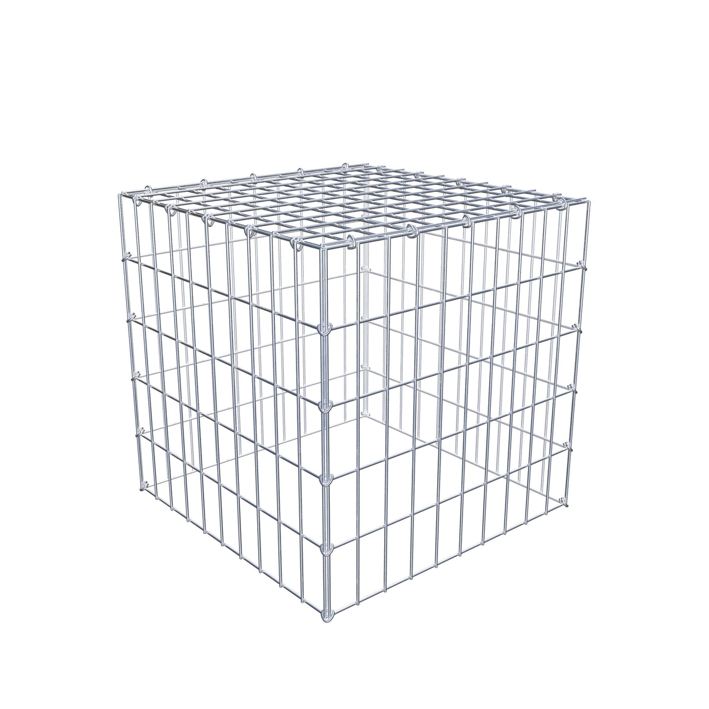 Gabbione aggiuntivo tipo 3 50 cm x 50 cm x 50 cm (L x H x P), maglia 5 cm x 10 cm, anello a C