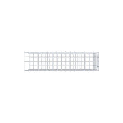 Fourche rapportée type 2 80 cm x 40 cm x 20 cm (L x H x P), mailles 5 cm x 5 cm, anneau C