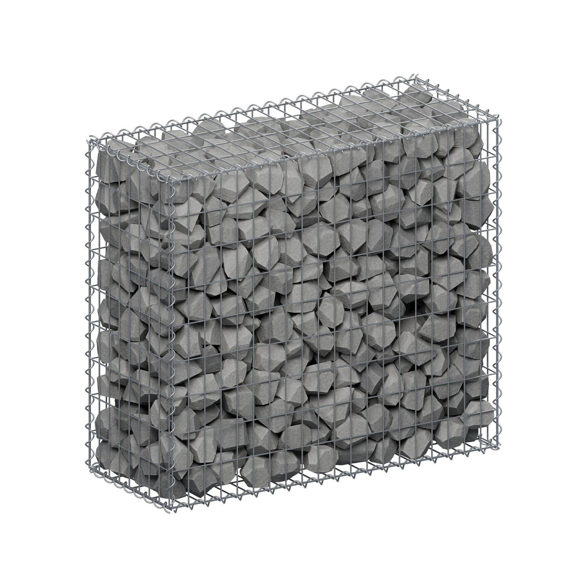 Gabion 100 cm x 90 cm x 40 cm (L x H x D), maskstorlek 5 cm x 10 cm, spiral