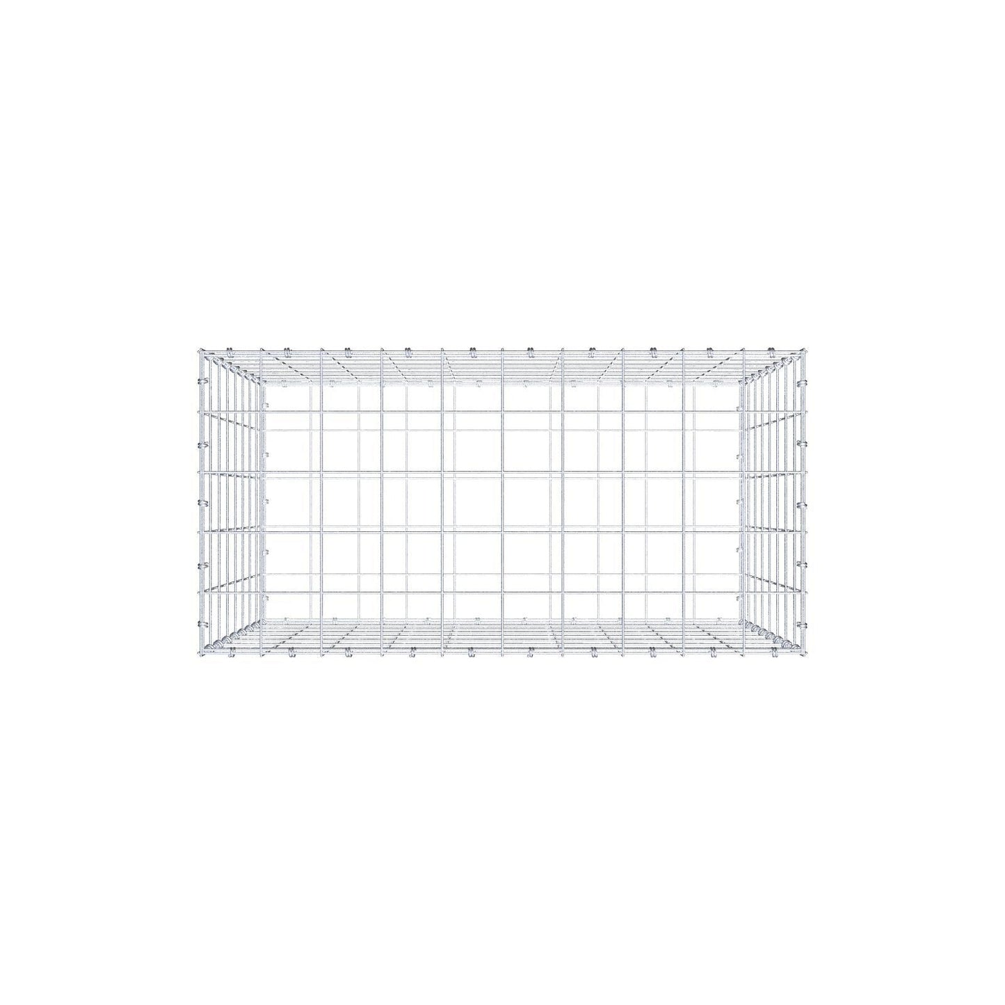 Schanskorf 100 cm x 80 cm x 50 cm (L x H x D), maaswijdte 10 x 10 cm, spiraalring