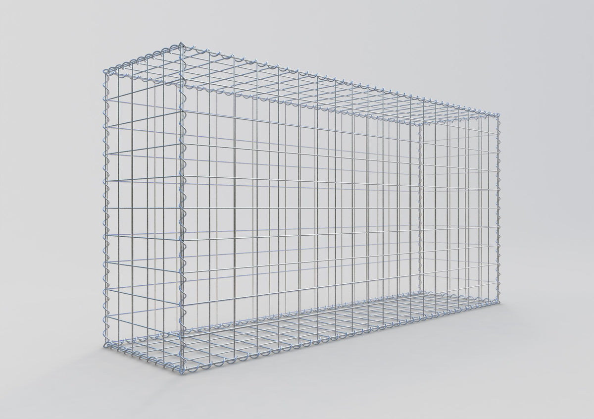 Gabion 200 cm x 100 cm x 50 cm (L x H x P), mailles 10 cm x 10 cm, spirale