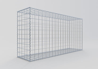 Gabion 200 cm x 100 cm x 50 cm (L x H x P), mailles 10 cm x 10 cm, spirale