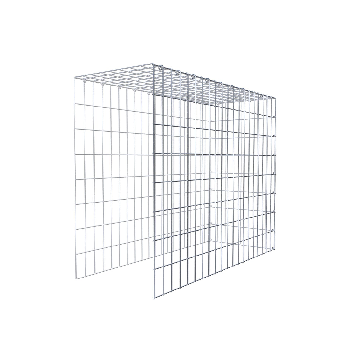 Gavión complementario de tipo 4 100 cm x 80 cm x 40 cm (L x A x P), malla 5 cm x 10 cm, anillo en C