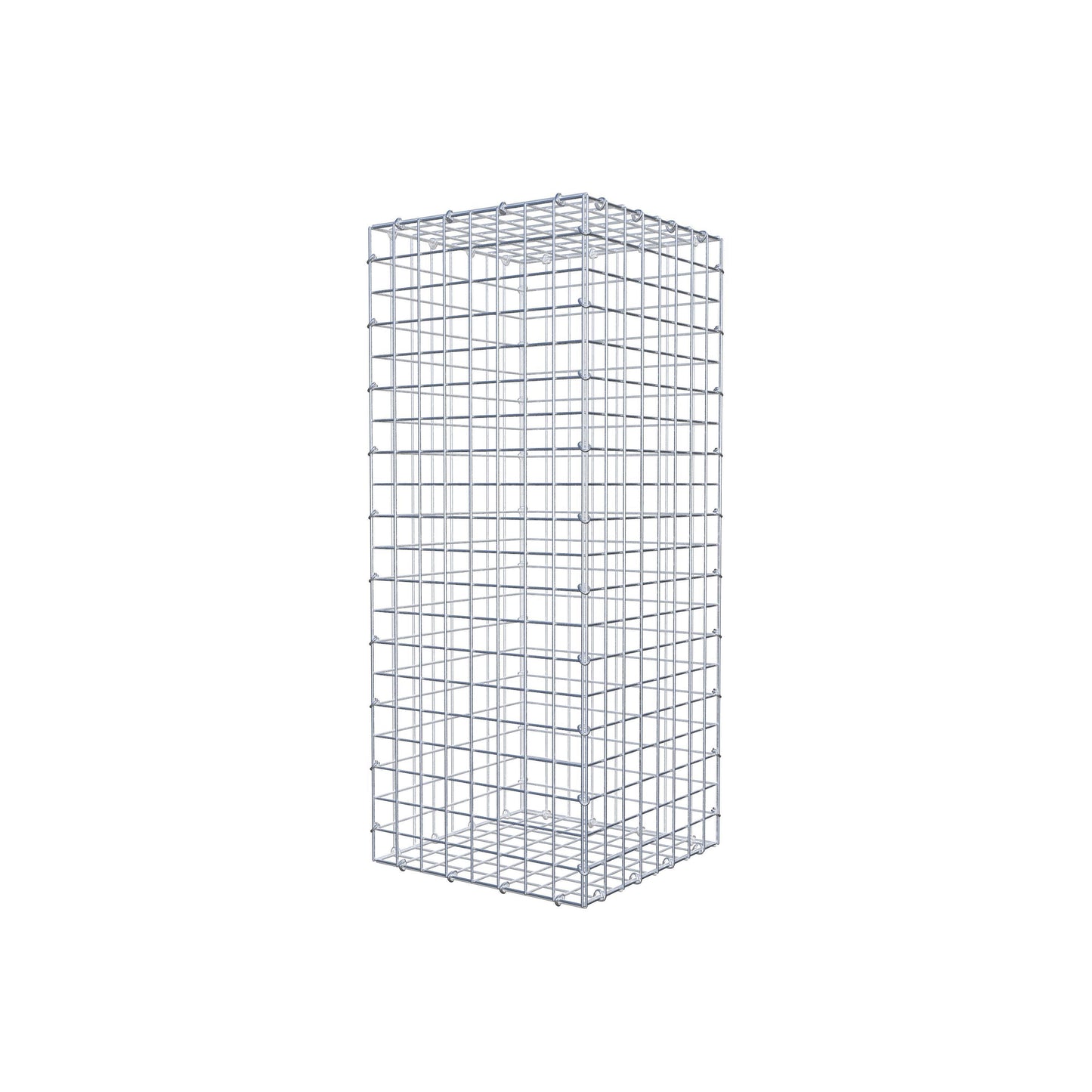 Gavión 100 cm x 40 cm x 40 cm (L x A x P), luz de malla 5 cm x 5 cm, anillo en C