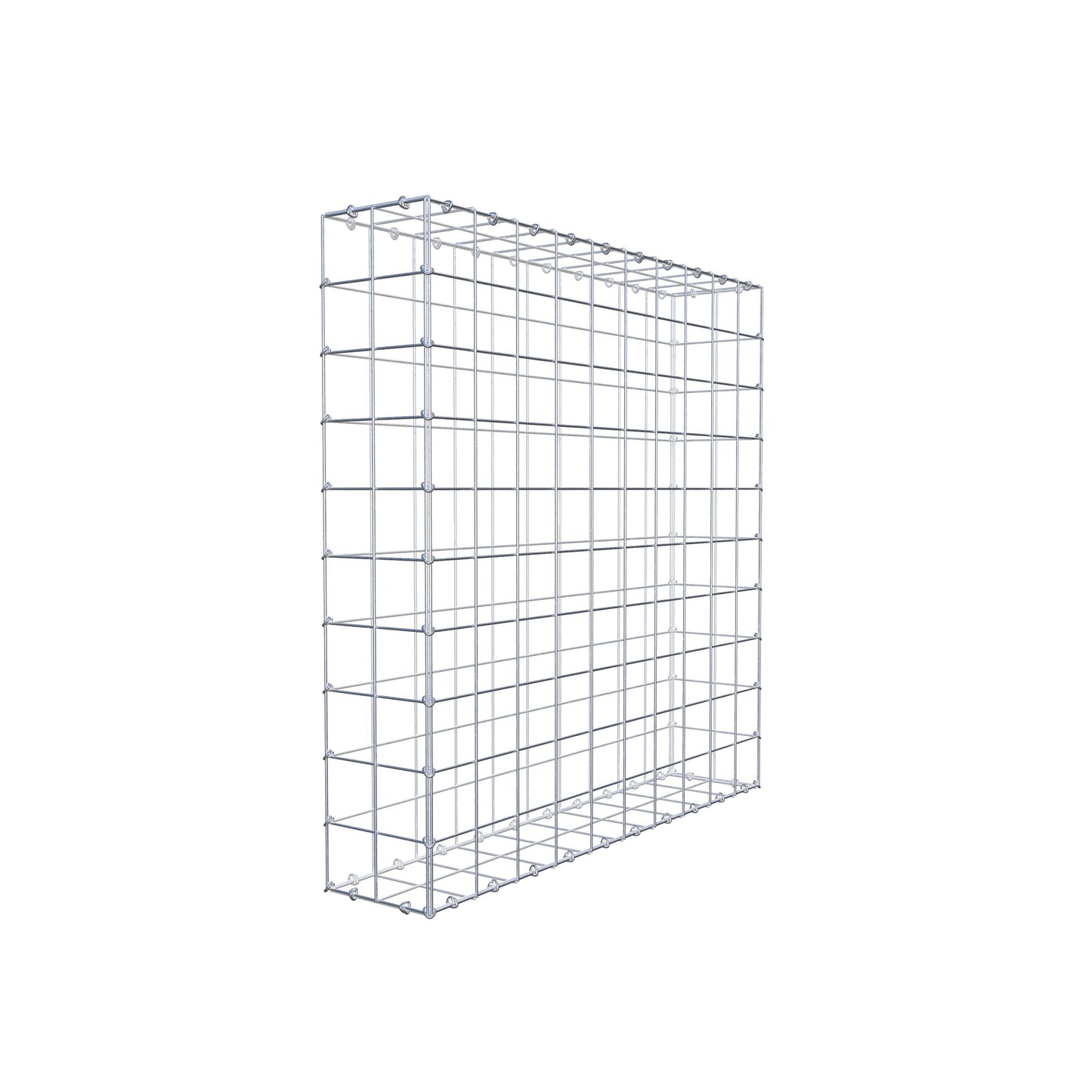 Gavión 100 cm x 100 cm x 20 cm (L x A x P), malla 10 cm x 10 cm, anillo en C