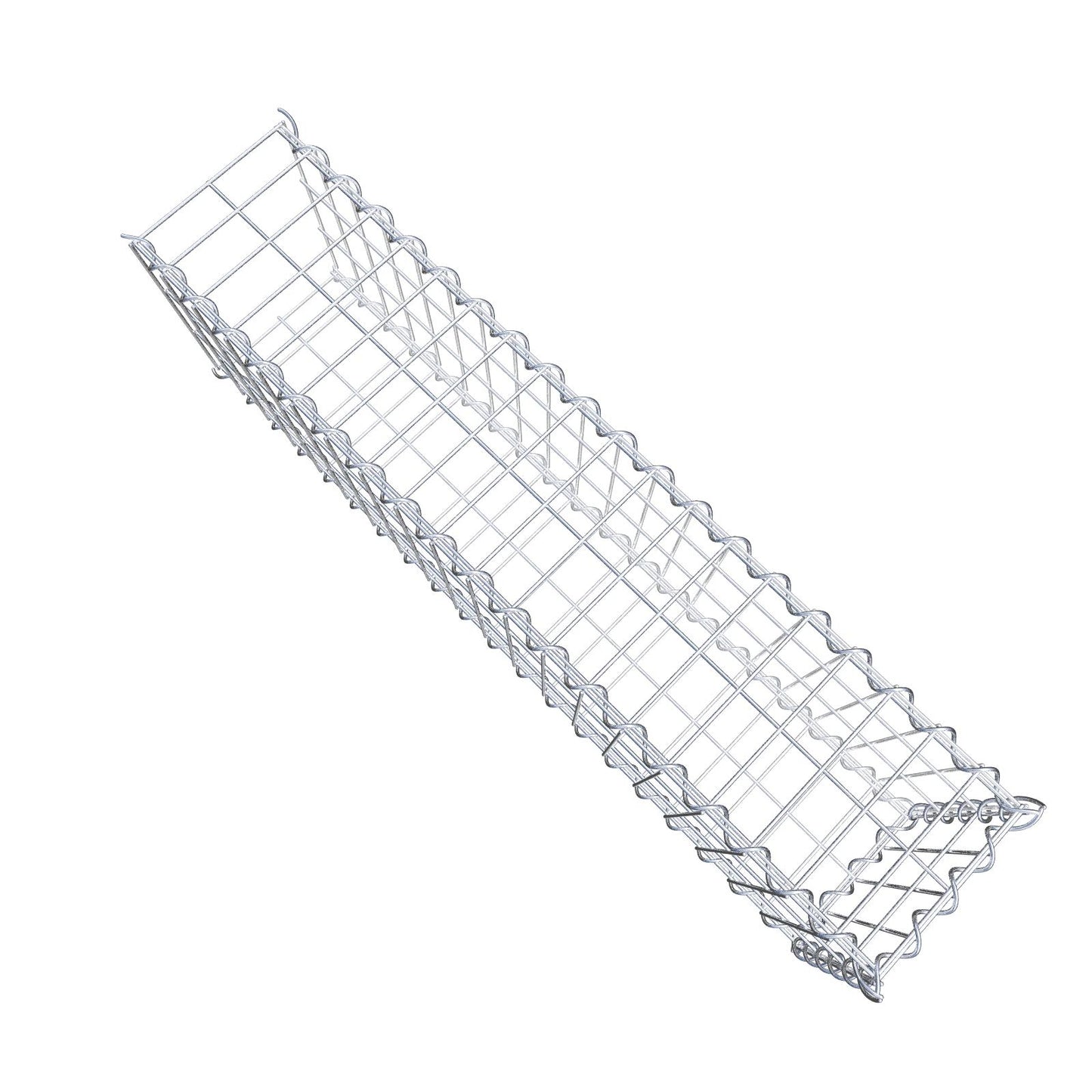 Gabion rapporté type 2 100 cm x 30 cm x 20 cm (L x H x P), mailles 5 cm x 10 cm, spirale