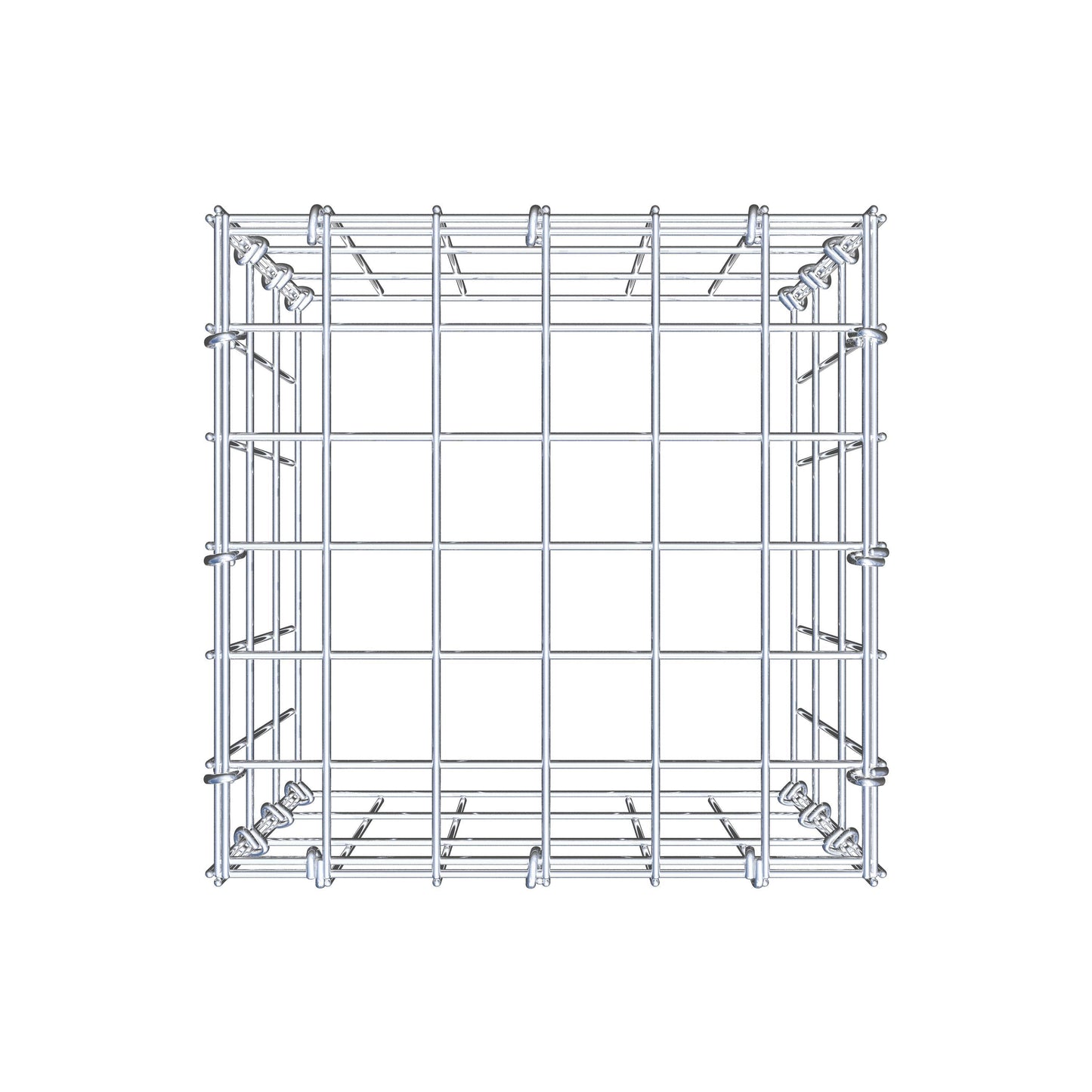 Anbaugabione Typ 3 30 cm x 30 cm x 30 cm (L x H x T), Maschenweite 5 cm x 10 cm, C-Ring
