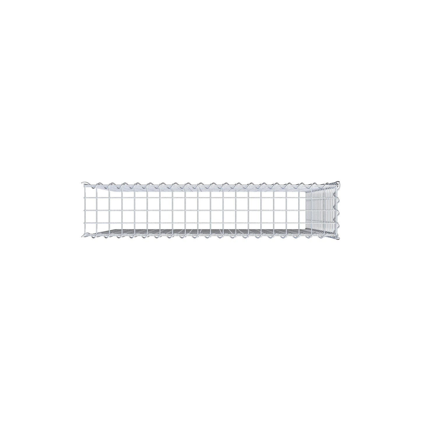 Gabion rapporté type 4 100 cm x 100 cm x 20 cm (L x H x P), mailles 5 cm x 5 cm, spirale