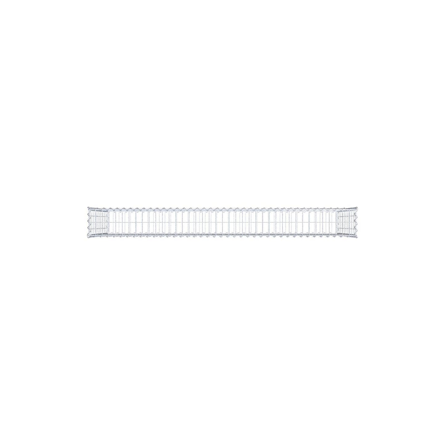 Schanskorf 200 cm x 100 cm x 20 cm (L x H x D), maaswijdte 5 cm x 10 cm, spiraalvormig