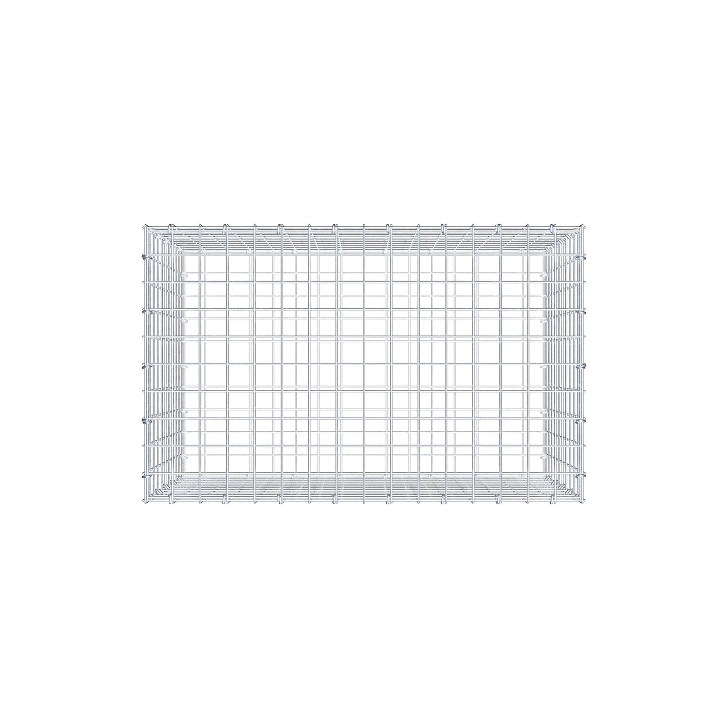Gabbione 80 cm x 50 cm x 50 cm (L x H x P), maglia 5 cm x 5 cm, anello a C