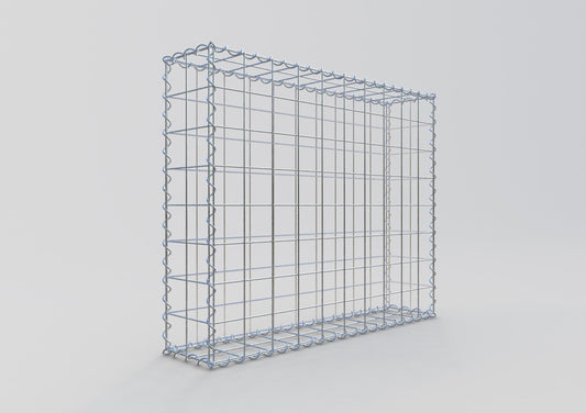 Gabion 100 cm x 80 cm x 20 cm (L x H x D), maskestørrelse 10 cm x 10 cm, spiral