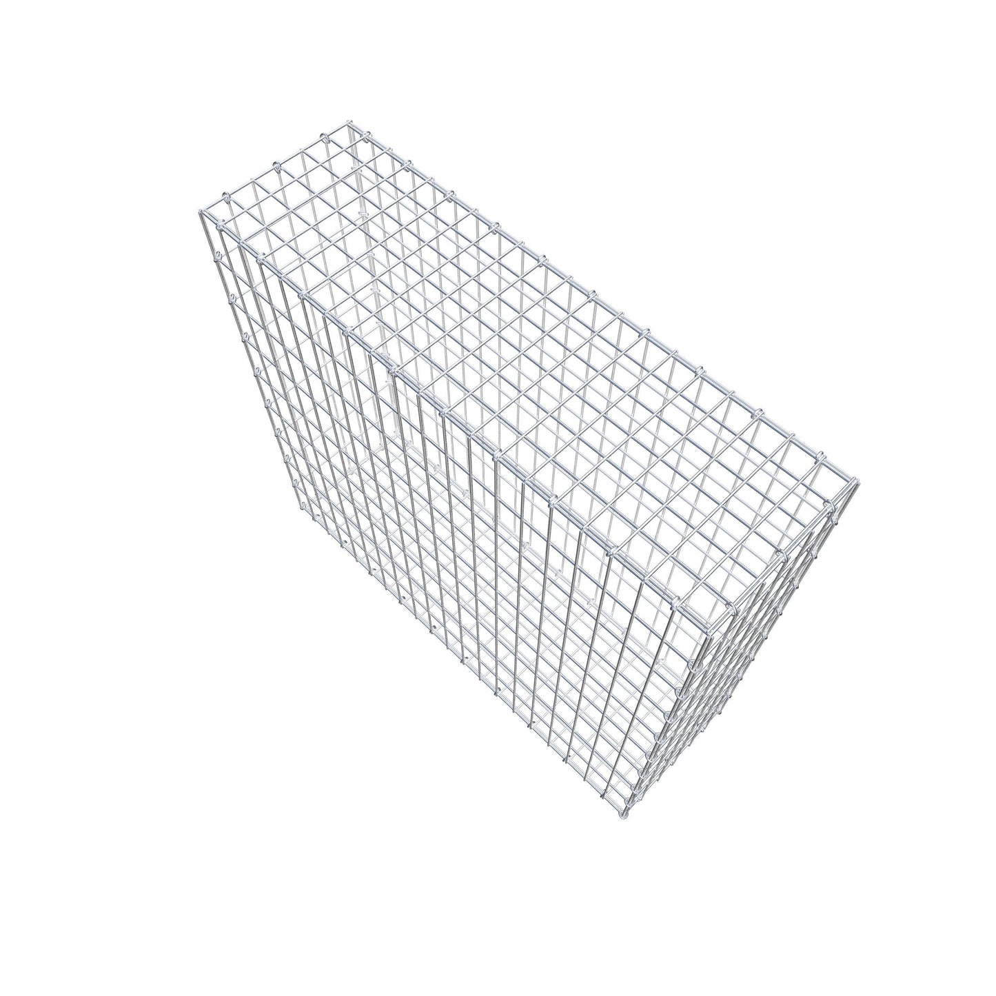 Gavión 100 cm x 90 cm x 30 cm (L x A x P), luz de malla 5 cm x 10 cm, anillo en C