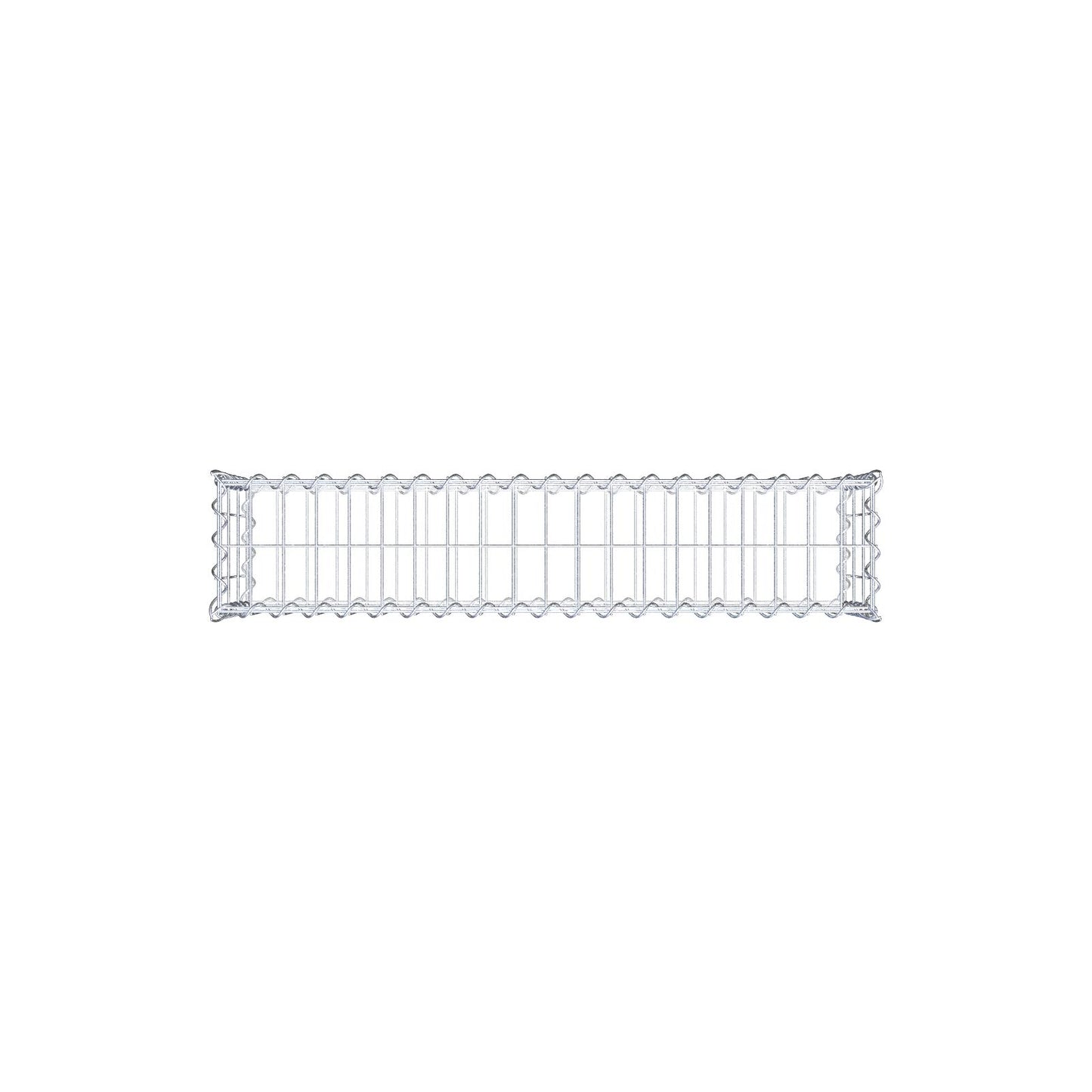 Schanskorf 100 cm x 30 cm x 20 cm (L x H x D), maaswijdte 5 cm x 10 cm, spiraalvormig