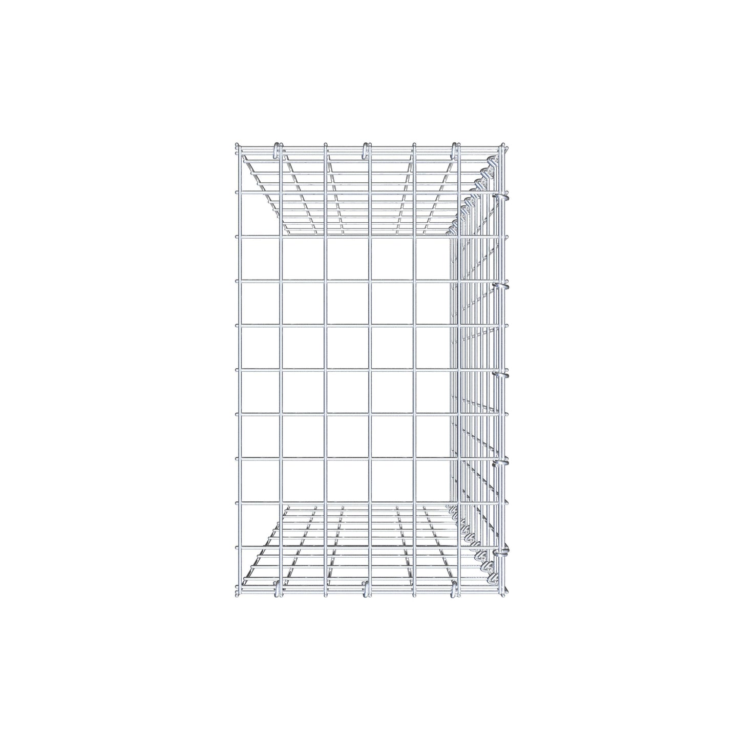 Anbaugabione Typ 4 100 cm x 30 cm x 50 cm (L x H x T), Maschenweite 5 cm x 10 cm, C-Ring