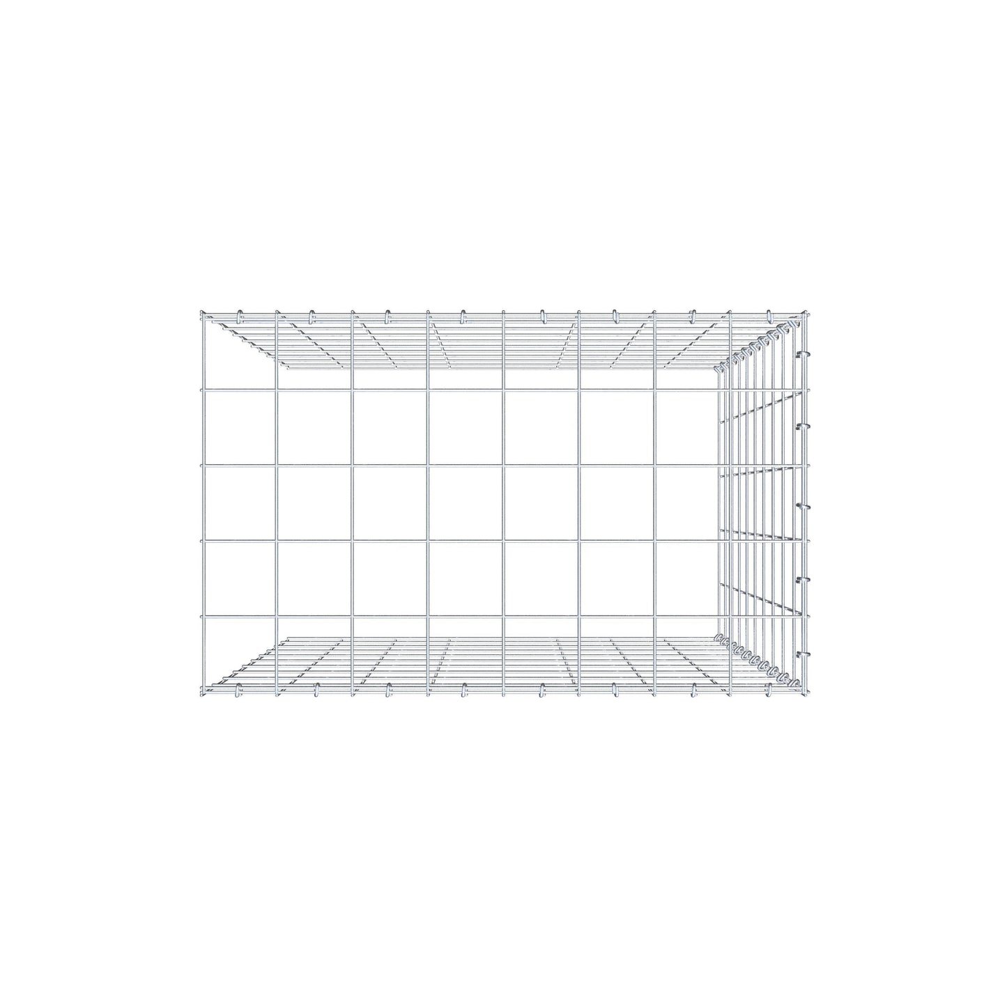 Fourche rapportée type 4 100 cm x 80 cm x 50 cm (L x H x P), mailles 10 cm x 10 cm, anneau C