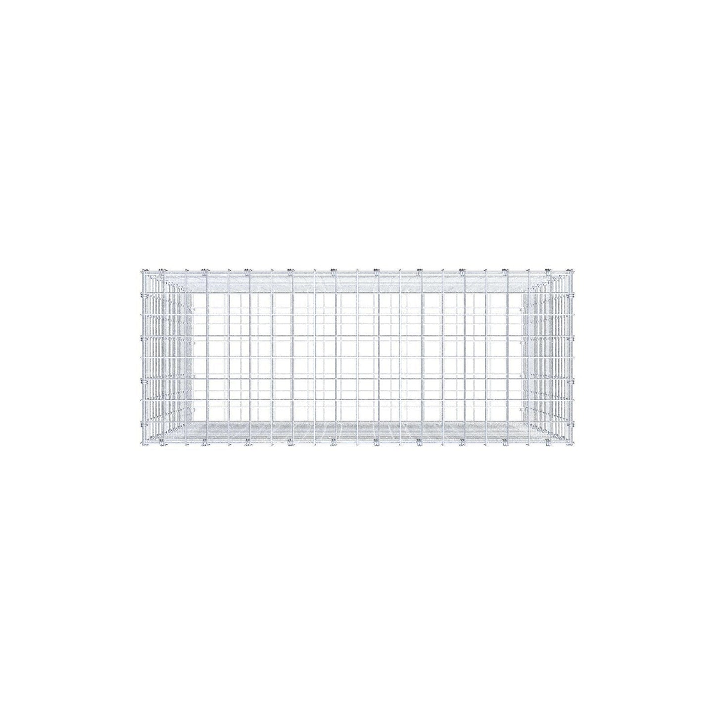 Gabbione 100 cm x 90 cm x 40 cm (L x H x P), maglia 5 x 5 cm, anello a spirale