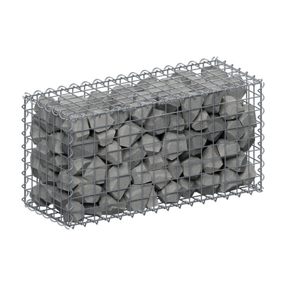 Gabion 80 cm x 40 cm x 30 cm (L x H x P), mailles 5 cm x 5 cm, spirale