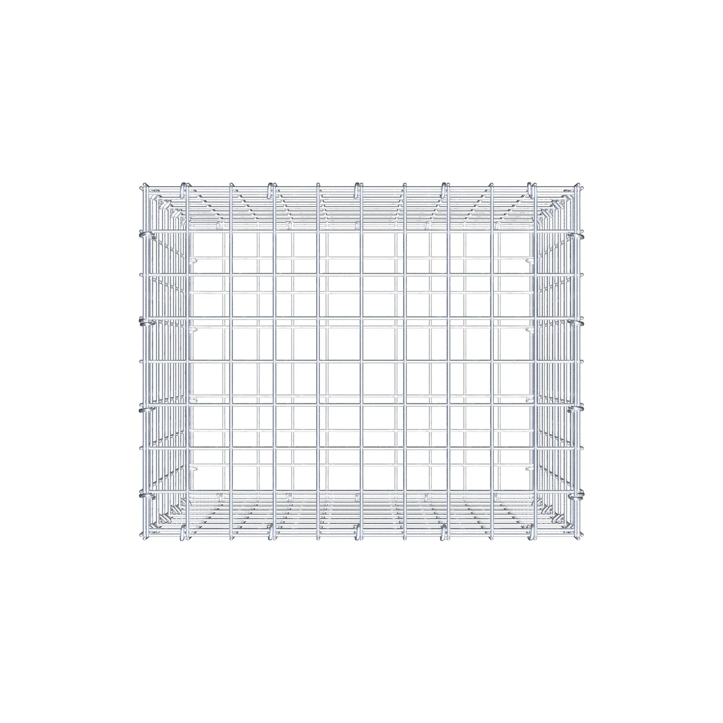 Gabbione 50 cm x 40 cm x 40 cm (L x H x P), maglia 5 cm x 5 cm, anello a C