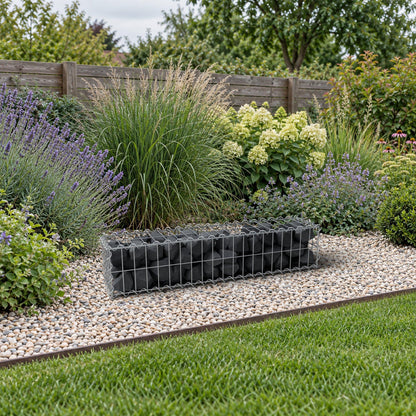 Gabion 100 cm x 20 cm x 20 cm (L x H x D), maskestørrelse 5 cm x 10 cm, spiral