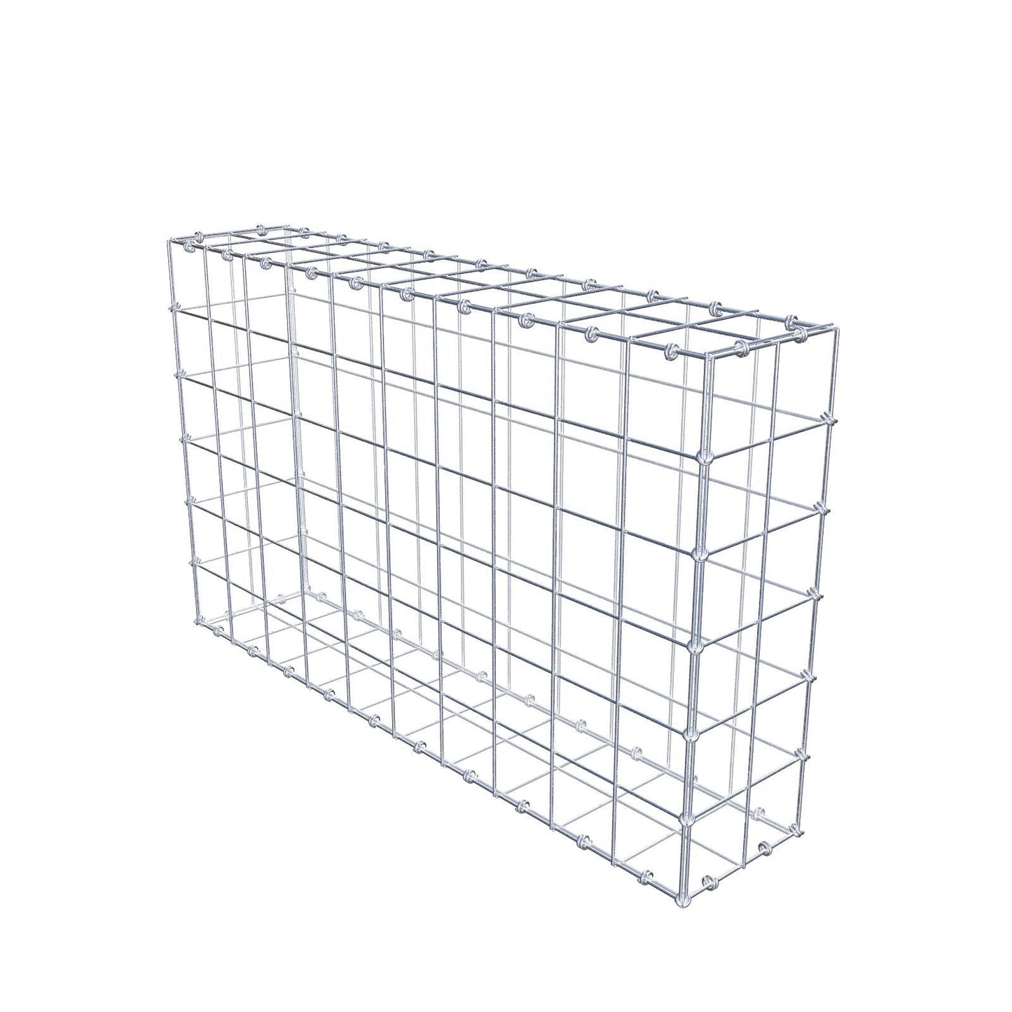 Gabion 100 cm x 60 cm x 20 cm (L x H x D), mesh size 10 x 10 cm, spiral ring