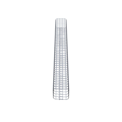 Columna rectangular de gaviones galvanizados en caliente, 22 cm x 22 cm, 200 cm de altura, MW 5 cm x 5 cm