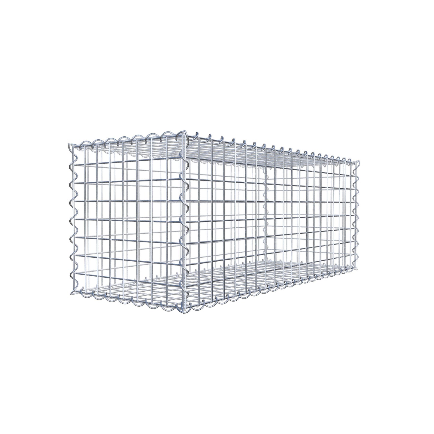 Lot de 2 gabions 100 cm x 40 cm x 40 cm (L x H x P), mailles 5 x 5 cm, spirale