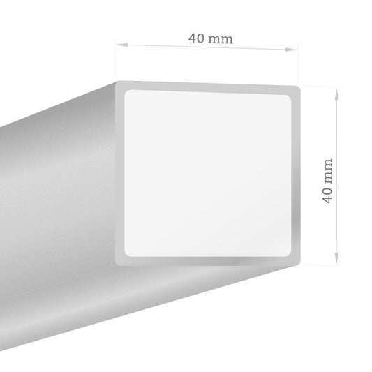 Paal 40 x 40 mm (om in beton te gieten) Lengte: 170 cm