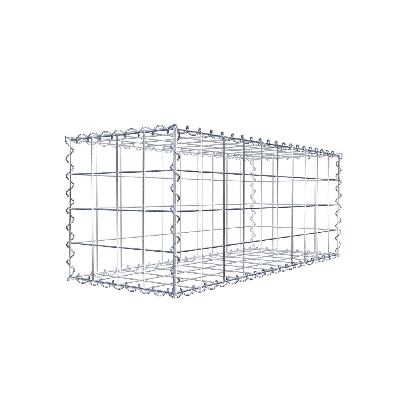 Gabione 100 cm x 40 cm x 40 cm (L x H x T), Maschenweite 10 cm x 10 cm, Spirale