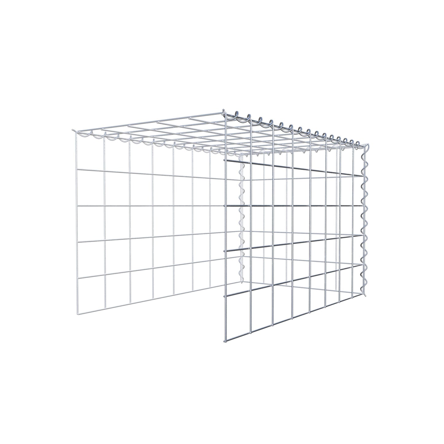 Gavión complementario tipo 4 80 cm x 50 cm x 50 cm (L x A x P), malla 10 cm x 10 cm, espiral