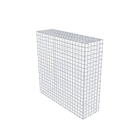 Gabbione 100 cm x 100 cm x 30 cm (L x H x P), maglia 5 x 5 cm, anello a spirale