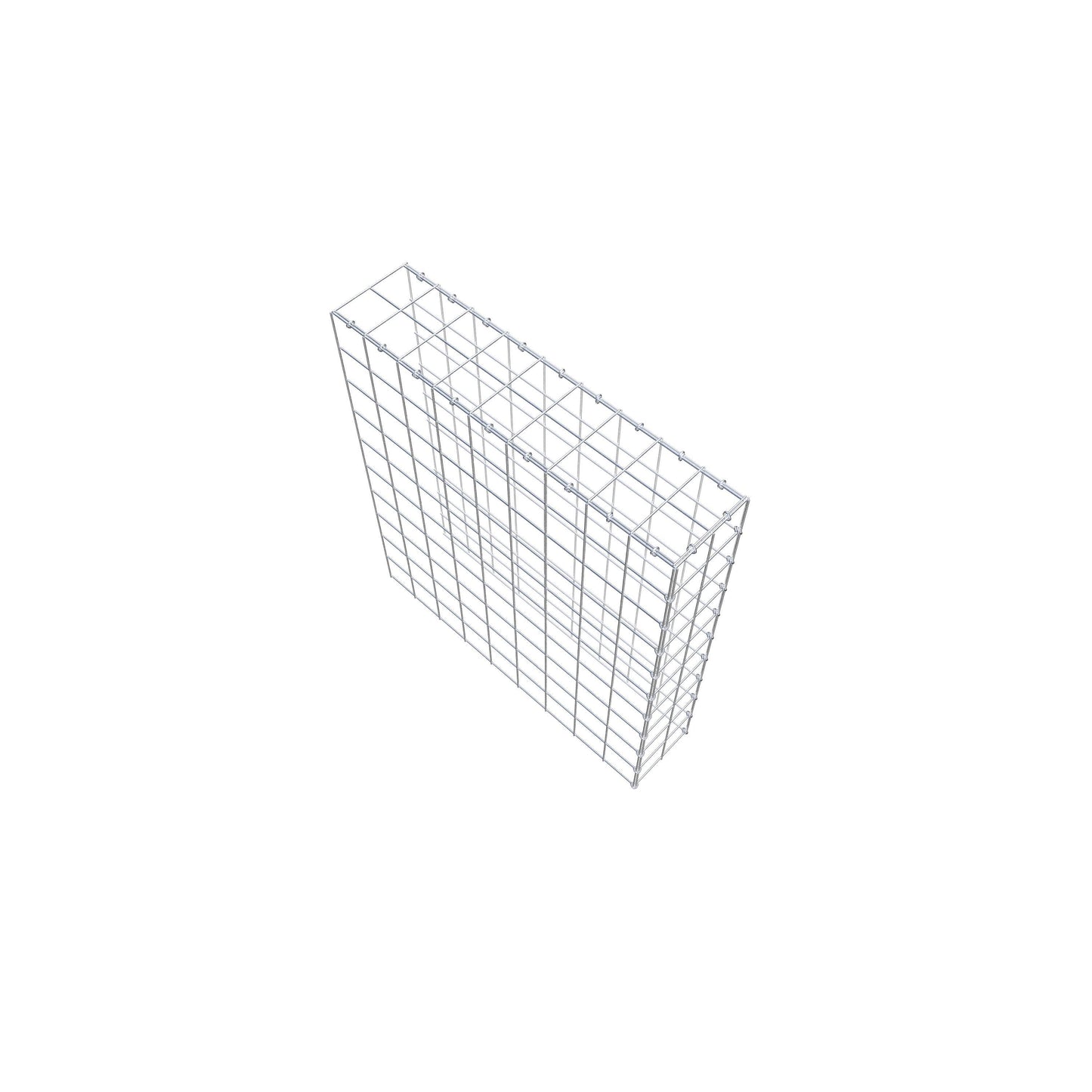 Mounted gabion type 4 100 cm x 90 cm x 20 cm (L x H x D), mesh size 10 cm x 10 cm, C-ring