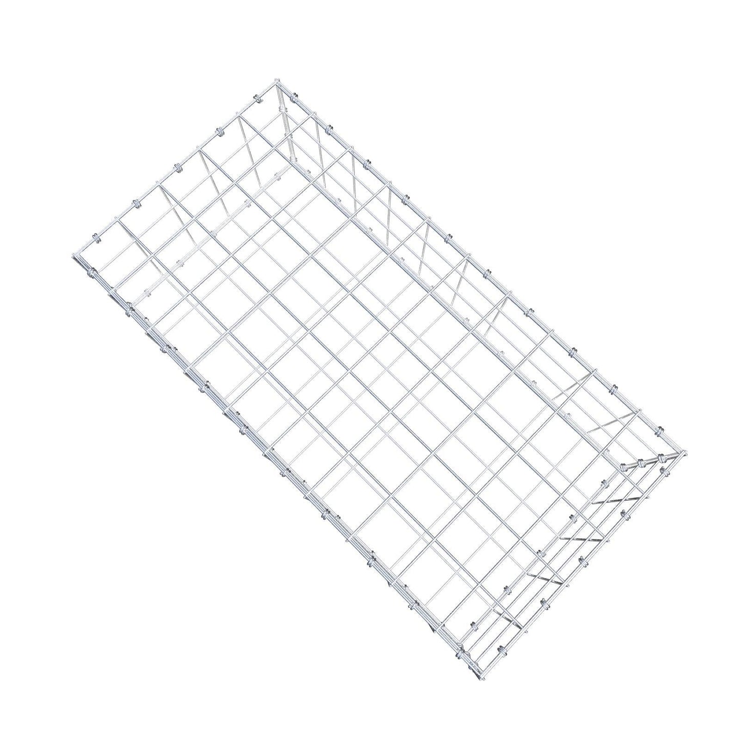 Gabion 100 cm x 30 cm x 50 cm (L x H x P), mailles 10 x 10 cm, anneau en spirale