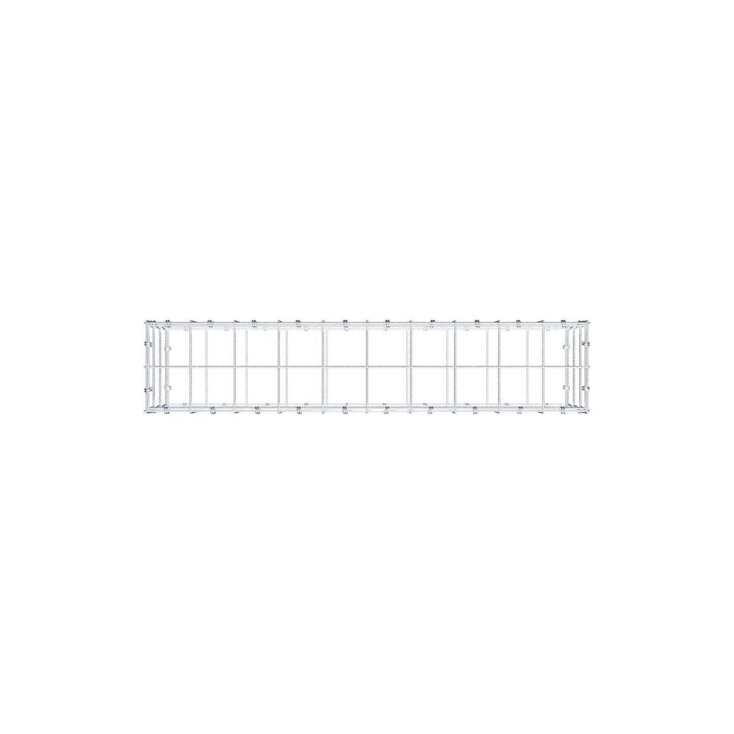 Gabion 100 cm x 30 cm x 20 cm (L x H x P), mailles 10 x 10 cm, anneau en spirale