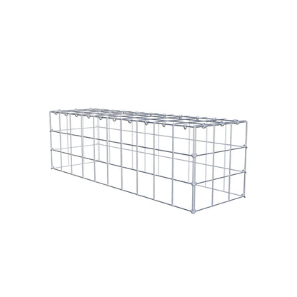 Monteret gabion type 3 100 cm x 30 cm x 30 cm (L x H x D), maskestørrelse 10 cm x 10 cm, C-ring