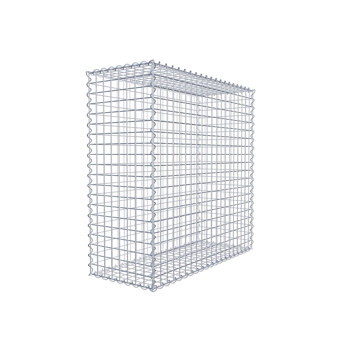 Gabbione 100 cm x 100 cm x 40 cm (L x H x P), maglia 5 cm x 5 cm, spirale