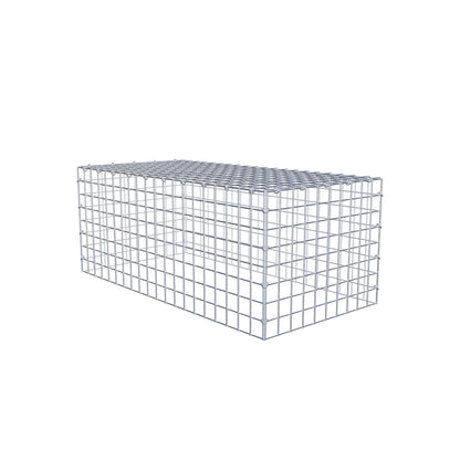 Gabbione aggiuntivo di tipo 3 100 cm x 40 cm x 50 cm (L x H x P), maglia 5 cm x 5 cm, anello a C